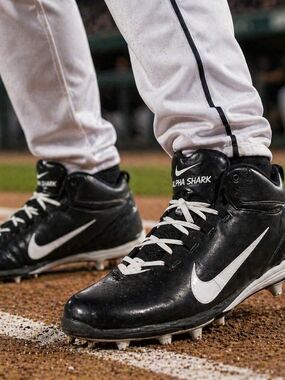 Nike Alpha Shark Black Baseball Football Cleats Shoes Size 16 New